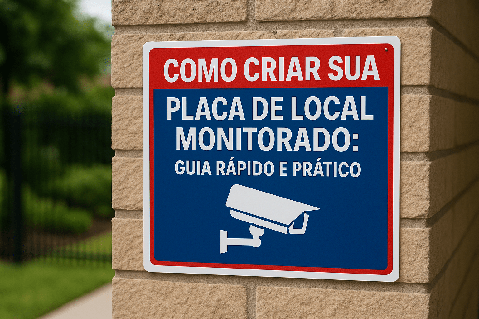 placa de local monitorado